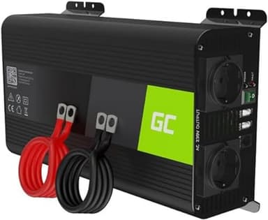 Green Cell PRO 1000W/2000W 12V 220V/230V Onda Pura Inverter Invertitore di Tensione Fotovoltaico DC AC per Camper Auto Convertitore di Potenza, Trasformatore sinusoidale Pura USB