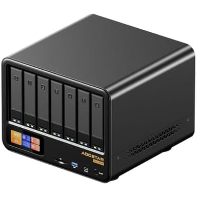 AOOSTAR WTR MAX Mini PC NAS desktop a 11 Bay, server NAS Ryzen 7 PRO 8845HS Senza RAM Senza SSD, 6*2.5"/3.5" SATA HDD, 5*slot M.2 NVMe, 2*10GbE, 2*2,5GbE, OCuLink, 4K HDMI, Network Attached Storage