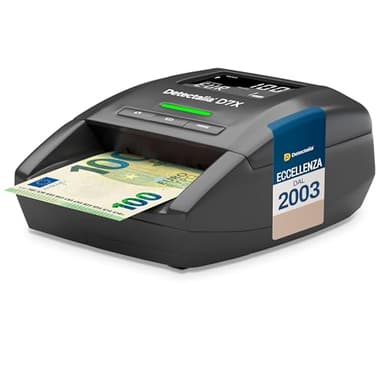 Detectalia D7X - Rilevatore di banconote false con affidabilità al 100% per EUR, GBP, CHF, PLN, CZK e SEK