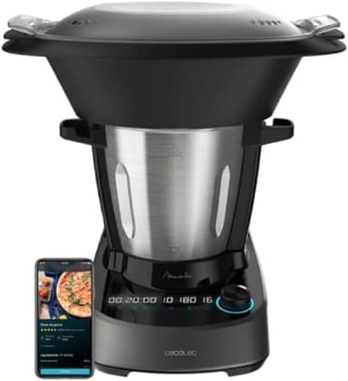 Cecotec Robot da Cucina Multifunzione Mambo 11090. 1600W, 37 Funzioni, APP, Bilancia e Brocca da 3,3 Litri in Acciaio Inox Adatto per Lavastoviglie, Ricettario e Accessori