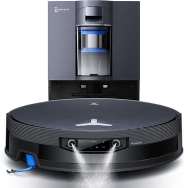 ECOVACS X12 OMNICYCLONE Robot Aspirapolvere Lavapavimenti, BLAST e 22.000 Pa, FocusJet anti-macchie, PowerBoost ultrarapido, OZMO ROLLER 3.0, rullo smart esteso, sollevamento, PureCyclone 2.0