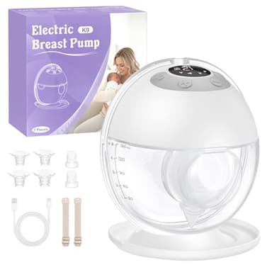 Haokoo Tiralatte Elettrico Indossabile Senza Mani - Tutto in Uno Tira Latte Neonati Elettrico per Uso Quotidiano e Lavoro, Senza BPA, 4 Modalità 12 Livelli, Flange 17/19/21/24/27 mm, 1 Pezzi