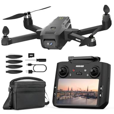 K600GPS Drone con Fotocamera 1080P, Schermo FPV 4,5", Ritorno Automatico a Casa, Seguimi, Motore Brushless, Quadricottero RC Pieghevole per Adulti, Bambini e Principianti, Autonomia di Volo 22 Minuti