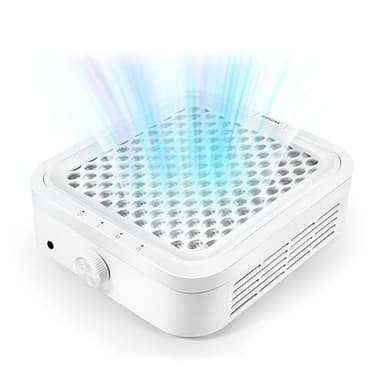 JODSONE Collettore di polveri per unghie, 120 W, potente aspiratore, con filtro riutilizzabile, strumento per manicure e pedicure, per lucidatura unghie acriliche e uso domestico