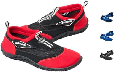 Cressi Reef, Scarpette Adatte per Mare e Sport Acquatici, Unisex – Adulto, Multicolore (Nero/Rosso), 41 EU