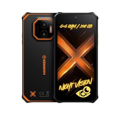HAMMER ENERGY X2 Rugged Smartphone Android 15, Telefono Indistruttibile 6,1", IP69 RAM 6GB, 128GB di Memoria, 5000 mAh eSIM 2 Anni Garanzia