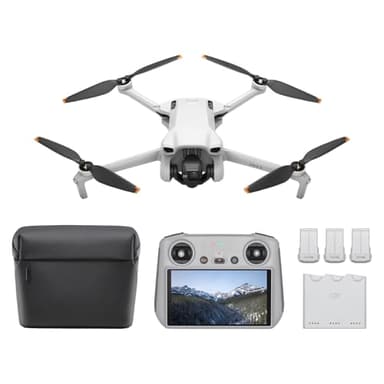 DJI Mini 3 Fly More Combo (con DJI RC) – Mini drone con fotocamera leggero e pieghevole con video in 4K HDR, autonomia di 38 minuti, Riprese verticali native e funzioni intelligenti