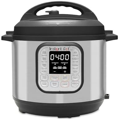 Instant Pot Duo 7-in-1 Pentola a Pressione / Vaporiera / Scaldavivande in Acciaio Inossidabile Spazzolato, Adatta a Cucinare Riso, Zuppa, Verdura e Yogurt a Cottura Lenta, 5,7L
