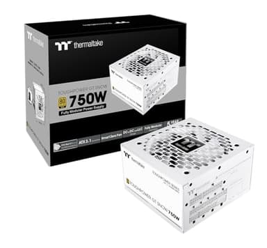 Thermaltake Toughpower GT 850W | ATX 3.1 | PCIe 5.1 12V-2x6-Anschluss | ultraleise Smart-Zero-Funktion | Low Profile Kabel | 80+ GOLD | Modular | Snow