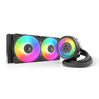 ARCTIC Liquid Freezer III Pro 240 A-RGB nero - Dissipatore AIO CPU, 2 x 120 mm Raffreddamento a Liquido, Radiatore 38 mm, Pompa PWM, Ventola VRM, AM5/AM4, Intel LGA1851/1700 Telaio di Contatto - Nero