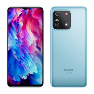 CUBOT A1 - Smartphone HD+ da 6,5", 4 GB e 128 GB, fotocamera da 13 MP, batteria da 5100 mAh, Android 13, processore OctaCore, Blu