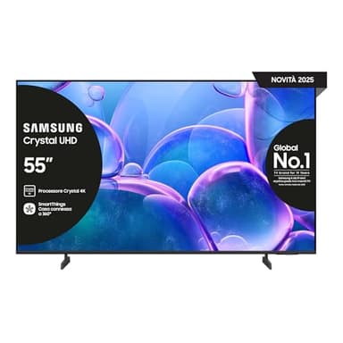 Samsung Crystal UHD 4K Smart TV 55'' UE55U7000FUXZT,4K Processor, HDR, Smart Experience, OTS Lite & Adaptive Sound, Metal Stream Design, 2025