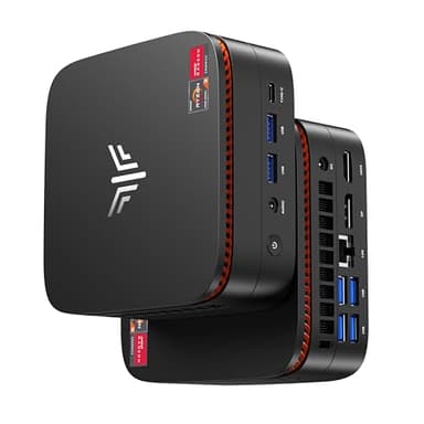 NiPoGi Pinova P1 Mini PC ΑΜD 4300U(Max 3.7GHz, 4C/4T, Migliore 3500U/N150/N97),16GB DDR4 512GB SSD Desktop Computer, Triplo Display DP 1.4+HDMI 2.0+USB3.2 Type-C 4K@60Hz/WiFi 5/BT4.2 Radeon Graphics