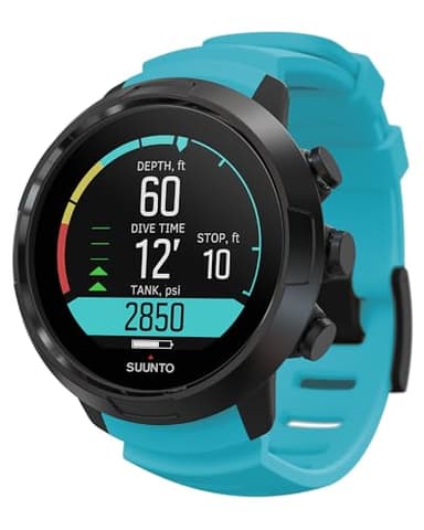 SUUNTO Dive D5 Orologio Subacqueo Digitale, Display Colori, Impermeabile 100 m, Computer Subacquei con Funzioni di Sveglia, Cronometro, Meteo, Bussola, Durata della Batteria 12 Ore in modalità Scuba