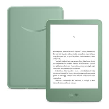 Amazon Kindle (Ultimo modello) - Il più leggero e compatto, con schermo antiriflesso, cambio pagina più rapido, illuminazione frontale regolabile- 16 GB - Con pubblicità - Verde Matcha