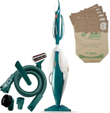 VORWERK FOLLETTO VK131 – Aspirapolvere con Filo Completo di Kit Accessori per la Pulizia Domestica (Kit con 6 sacchetti)