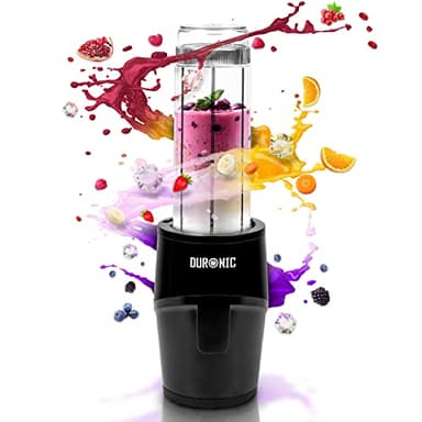 Duronic BL510 Mini Frullatore Elettrico 500W con Borraccia 570ml BPA Free, Smoothie Blender Compatto per Frullati, Smoothie, Proteine e Frutta, Frullatore Portatile da Cucina per Fitness