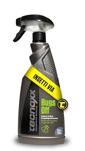 Tecnoxx - Bugs off Cleaner. Elimina Insetti ed Escrementi di Uccelli su Parabrezza e carrozzeria. Flacone Spray XL da 750 ml