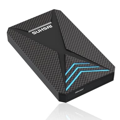 SUHSAI Disco Rigido Esterno da Gioco da 1 TB con Luce RGB, Disco Rigido USB 3.0 Portatile per Espansione Archiviazione Dati Disco Rigido da 2,5" per PC Laptop Mac Smartphone Console di Gioco PS4 PS5