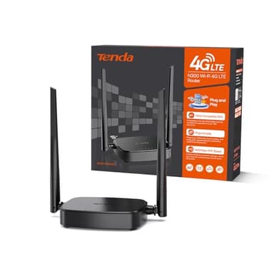 Tenda 4G03 Pro - Router WiFi con SIM, Router LTE CAT4, Velocità WiFi fino a 300 Mbps, Due Antenne Esterne, Plug&Play, Porta Ethernet LAN/WAN, Ricarica con Power Bank, Compatibile con Diversi Operatori