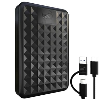 ModusTech 1TB Hard Disk Esterno - Portatile USB 3.0/Type-C ad Alta Velocità – Compatibile con Windows Mac Laptop PC Desktop PS4/5 Xbox (NERO, 1TB)