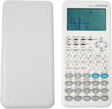 Calcolatrice Grafica Scientifica con 360 Funzioni, Calcolatrice Statistica/Algebra/Calcolo con Display a 10+2 Cifre per Studenti Universitari e delle Scuole Superiori, Ufficio e Business, Bianca