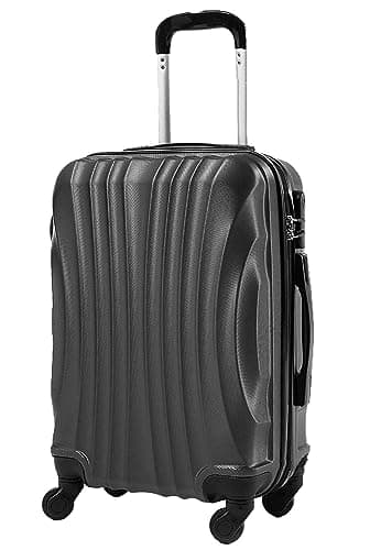 R.Leone Ryanair 55x40x20 cm Valigia Trolley Bagaglio a mano 4 Ruote rimovibile Ultraleggero in ABS Autonomo 20373N (Grigio, Valigia 55X40X20cm)