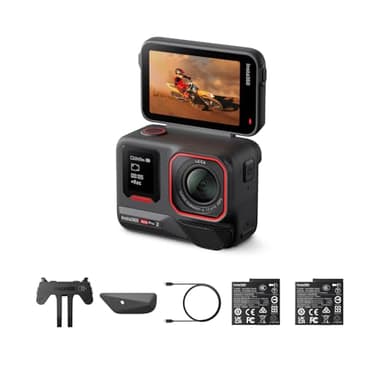 Insta360 Ace Pro 2 Standard Dual Battery Bundle -8K Action Camera impermeabile co-progettata con Leica, sensore da 1/1,3"", doppio chip AI, luce bassa, audio superiore, schermo flip