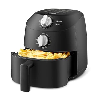 Midea Friggitrice Ad Aria 2 Litri, 1150 W, 12 Funzioni Pre-impostate di cottura,Air Fryer senza Olio, Capacità 1-2 Persone, senza BPA, Regolazione della Temperatura e Del Tempo, Nero