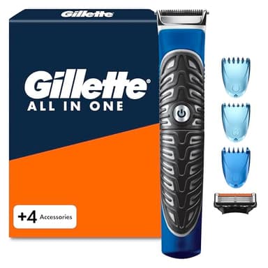 Gillette Styler Rasoio Elettrico Barba All-in-One, Rade, Regola, Rifinisce, Rasoio, Regolabarba con Tecnologia Braun e Impugnatura Easygrip per Un'incredibile Precisione e Comfort