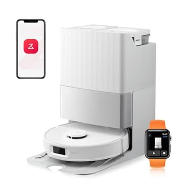 roborock Qrevo Edge S5A Robot Aspirapolvere Lavapavimenti, Antigroviglio, Spazzola Laterale e Mocio FlexiArm, 18.500 Pa, 10 mm Sollevamento Automatico dei Moci, Evita Ostacoli, Stazione Tutto in Uno