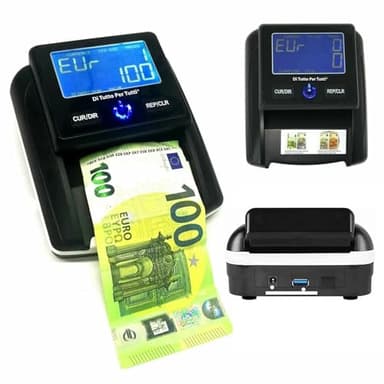 Di Tutto Per Tutti® Rilevatore Verifica Banconote False Conta Soldi 2 in 1 | Money Detector Aggiornabile con USB Potatile 2026