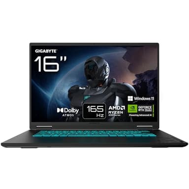 Gigabyte GAMING A16 Notebook – 16", WUXGA 165Hz, Ryzen 7 260, RTX 5060, 16 GB DDR5 5200MHz, SSD Gen4 da 1 TB, Windows 11 Home, garanzia di 2 anni, Dolby Atmos, GAMING A16 3VHK3IT894SH