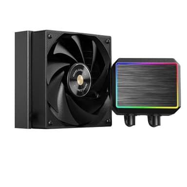 Mars Gaming ML-PROII120 Raffreddamento Liquido AIO 300W TDP, Pompa 4ª Gen Opti-Chamber Base in Rame e Microcanali, 1x Ventola 120mm FDB, Blocco in Alluminio Spazzolato con FRGB Lineare, Nero
