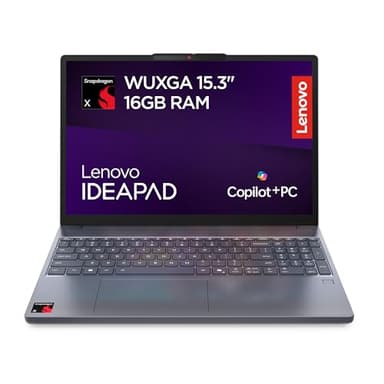 Lenovo IdeaPad Slim 3 Notebook 15,3” Copilot+ PC, Snapdragon X X1-26-100, RAM 16 GB, 512 GB SSD, Grafica Integrata, WiFi 6E, Windows 11 Home - Luna Grey