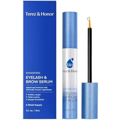 Terez & Honor Siero Crescita Ciglia & Sopracciglia 3 ml - Siero Rinforzante Testato Clinicamente per Ciglia Più Lunghe, Più Folte e Più Spesse - Prodotto in Corea, Senza Ormoni