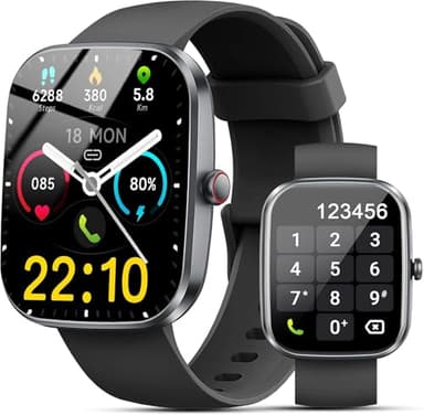 2026 Smartwatch Uomo Donna, 1.96"HD Smartwatch con Effettua/Risposta Chiamate, 112+ Sportive, Fitness Tracker con Cardiofrequenzimetro Contapassi Sonno, Impermeabile IP68 Smart Watch per Android iOS
