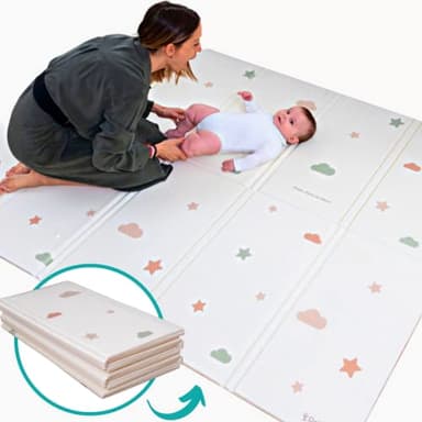 DR-SILVA Tappeto Gioco per lo Sviluppo Motorio di Bambini e Neonato. Sicuro, Atossico, Spessore 1,5 cm, Grande 200x150 cm, Pieghevole, Portatile, Anti-Scivolo, Lavabile, Morbido e Anti-urto.