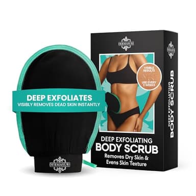 Dermasuri - Guanto Esfoliante Profondo Corpo - Scrub Lucidante e Rimuovi Abbronzatura - Guanto Coreano Cura Pelle Uomo Donna - Idea Regalo Spa - Trattamento Cheratosi Pilare - 1 Pezzo