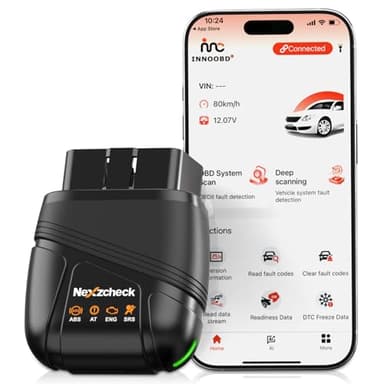 OBD2 Auto Diagnostica OBD Bluetooth: 5.1 OBD2 Scanner Diagnosi Auto Professionale in Italiano per Motore/AT/ABS/SRS Diagnostics - Multi Marche Auto iOS Android Windows - Aggiornamento Gratuito a Vita