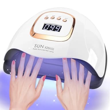 Lampada UV LED per unghie 380W, lampada professionale per smalto gel con 81 perle, luce UV per unghie con 4 impostazioni del timer, essiccatore LED per la polimerizzazione dello smalto con sensore aut