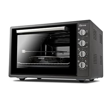 Girmi FE58 Forno Elettrico Ventilato con Girarrosto 300°C, 58 Litri, Luce interna, 1800 W, Timer, Funzioni Base, Grill, Combinata, Accessori inclusi, Grigio Antracite