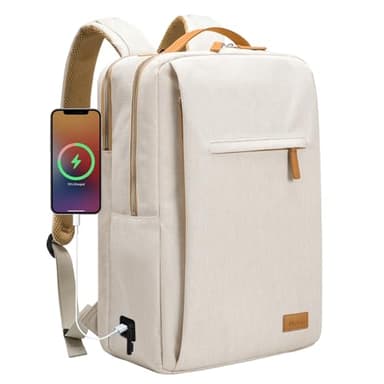 Hp hope Zaino da lavoro per uomo, zaino impermeabile da donna per zaino da scuola per laptop da 15,6 inch con porta di ricarica USB, zainetto antifurto da 22L per viaggi di lavoro, escursioni Rosso