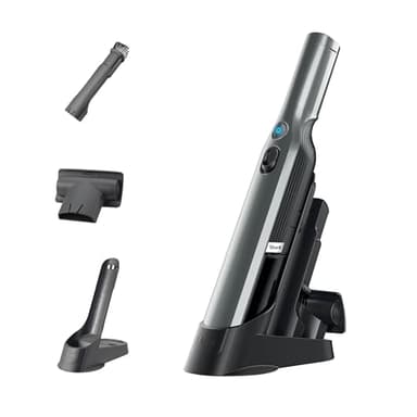 Shark WandVac 1.0 Aspirabriciole Senza Fili, Potente, Compatto e Leggero, con Bocchetta per Fessure e Accessori per Pulizia Multisuperficie, con Base di Ricarica, Grigio, WV200EU