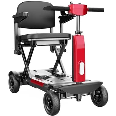 X-11 Scooter per Mobilità Pieghevole per Disabili e Anziani, Volante Regolabile in Altezza, 4 Ruote, Autonomia 30 km, Capacità di Salita, Carico Massimo 130 kg, Seduta Ergonomica Confortevole
