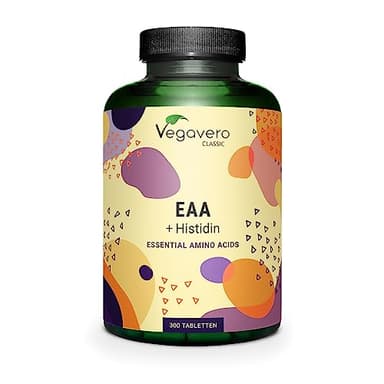 EAA Aminoacidi Essenziali | NATURALI da Fermentazione e SENZA ADDITIVI | Con Aminoacidi Ramificati BCAA 2.1.1 | 300 compresse | VEGAN | Vegavero