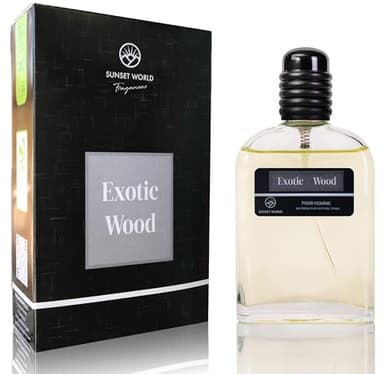 Exotic Wood - Compatibile con Oud Wood di Tom Ford. Acqua di Colonia Intense 90 ml, Profumo ai Feromoni per Uomo, Profumi Equivalenti
