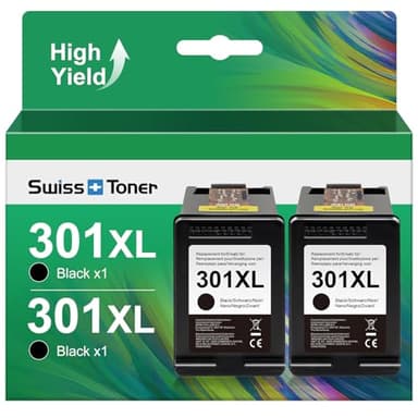 swiss toner 301XL 301 XL Cartucce Multipack Compatibile con HP 301 Cartucce Nero per HP Envy 4500 5530 Deskjet 3050 2540 2050 Officejet 2620 4630