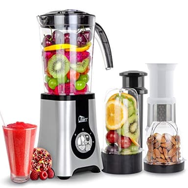 Uten Mini Frullatore Smoothie, 5 in 1 Blender Juicer, Frullatori da Cucina, Mini Blender, Juicer per Frullato, Fucco di Frutta e Verdura, 22.000 Giri/Minuto, 380W, Senza BPA
