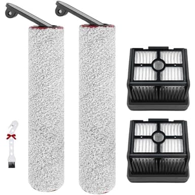 KiimSin Set di Accessori per Dreame H12 PRO / H12 Dual /G10 Pro Parti di Ricambio aspirapolvere Umido e Secco, 2 spazzole Rullo + 2 Filtro + 1spazzole